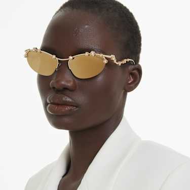 Sunglasses, Cat-eye shape, SKU001, Gold tone - Swarovski, 5691642