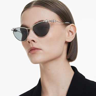 Sonnenbrille, Ovale Form, SK7017, Silberfarben - Swarovski, 5691646