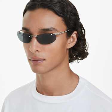 Sonnenbrille, Ovale Form, Schwarz - Swarovski, 5691652