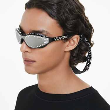 Sonnenbrille mit Band, Schwimmbrillenform, Schwarz - Swarovski, 5691733