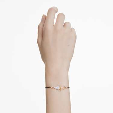Good Luck Trolls bracelet, Troll, White, Gold-tone plated - Swarovski, 5691946