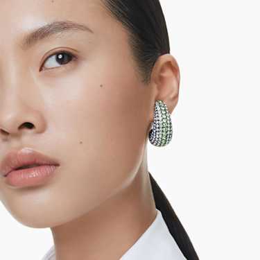 Pendientes de clip Sublima, Talla redonda, Medianos, Multicolores, Baño de rutenio - Swarovski, 5692111
