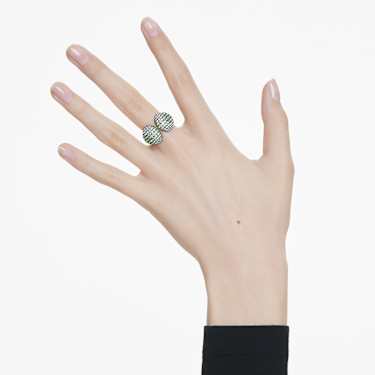 Sublima cocktail ring, Round cut, Multicoloured, Ruthenium plated - Swarovski, 5692119