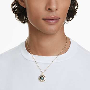 Symbolica pendant, Evil eye, Medium, Multicolored, 18K gold finish - Swarovski, 5692166