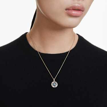 Symbolica pendant, Evil eye, Small, Multicolored, Gold-tone plated - Swarovski, 5692169