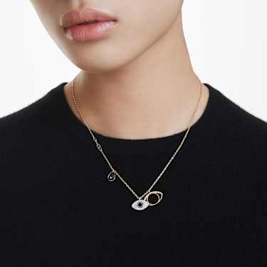 Symbolica Anhänger, Böser Blick, Blau, Goldlegierungsschicht - Swarovski, 5692178