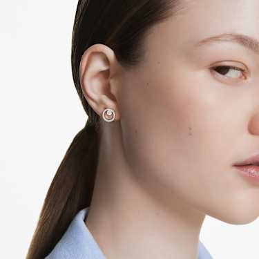 Constella 스터드 이어링, 라운드 컷, 화이트, 로듐 플래팅 - Swarovski, 5692262