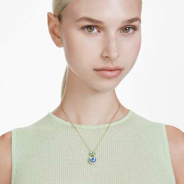 Wisiorek Chroma, Szlif poduszkowy, Różnokolorowy, Wykończenie z 18-karatowego złota - Swarovski, 5692496