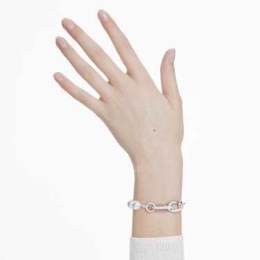 Bracelet Dextera, Perle de cristal, Liens mélangés, Blanc, Métal rhodié - Swarovski, 5692743