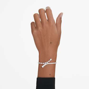 Bracelet Matrix, Tailles variées, Blanc, Métal rhodié - Swarovski, 5693154
