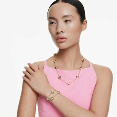 Chroma strandage, Octagon cut, Multicoloured, Gold-tone plated - Swarovski, 5695863