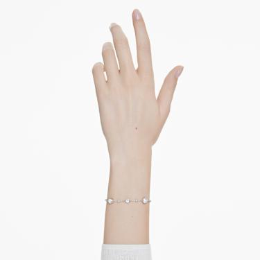 Imber bracelet, Round cut, White, Rhodium plated - Swarovski, 5696079
