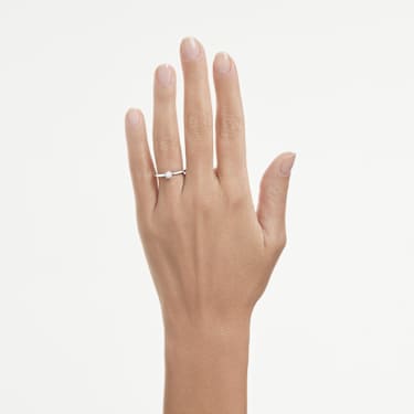 Eternity solitaire ring, Lab-grown diamonds 0.25 ct tw, Round shape, Sterling silver - Swarovski, 5696900