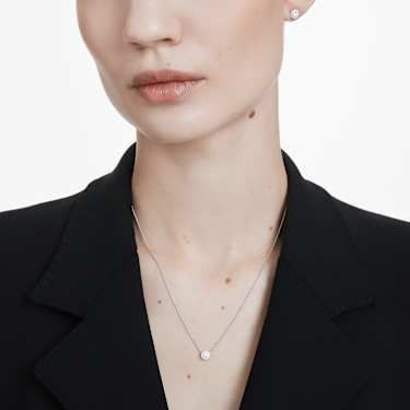 Clous d’oreilles halo Eternity, Diamants créés en laboratoire 0,45 ct tw, Taille ronde, Argent sterling - Swarovski, 5697108