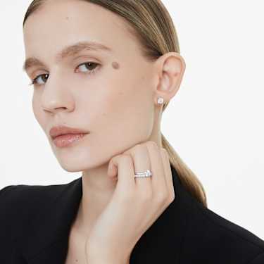 Anneau Eternity, Diamants créés en laboratoire 0,4 ct tw, Forme ronde, Or blanc 14 carats - Swarovski, 5697455