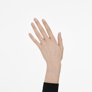 Eternity solitaire ring, Lab-grown diamonds 0.25 ct tw, Round shape, Sterling silver - Swarovski, 5697478