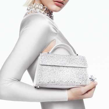 Kabelka MARINA RAPHAEL Micro Stella, Bílá - Swarovski, 5699251