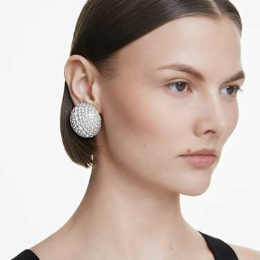 Boucles d'oreilles clip Sublima, Blanches, Métal rhodié - Swarovski, 5699563