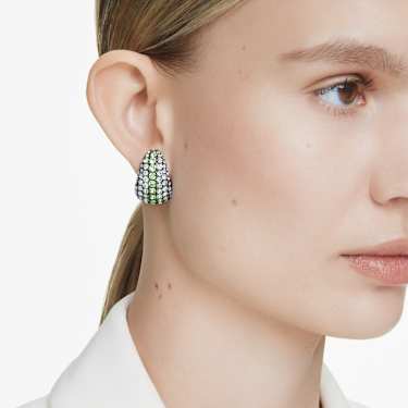 Pendants d'oreilles Sublima, Taille ronde, Petites, Multicolores, Métal plaqué ruthénium - Swarovski, 5699565