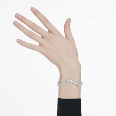 Sublima バングル, ラウンドカット, ホワイト, ロジウム・プレー