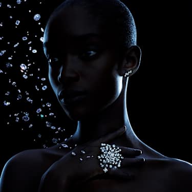 Bague Galaxy, Diamants de synthèse 9,5 ct tw, Formes variées, Or blanc 18 carats - Swarovski, 5701217