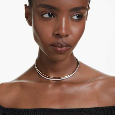 Hyperbola Halsband, Rundschliff, Weiß, Metallmix - Swarovski, 5702408
