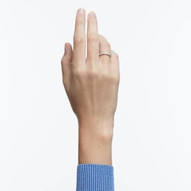 Matrix Vittore リング, ラウンドカット, ホワイト, シルバー系仕上げ