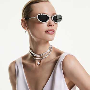 Millenia ketting, Octagon-slijpvorm, Wit, Rodium toplaag - Swarovski, 5705757