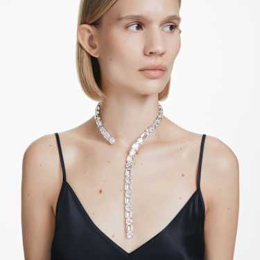 Collier Tennis Millenia, Taille octogonale, Blanc, Métal rhodié - Swarovski, 5705789