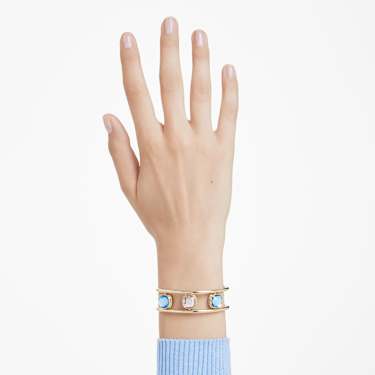Brazalete Chroma, Talla cojin, Multicolor, Baño tono oro - Swarovski, 5705836
