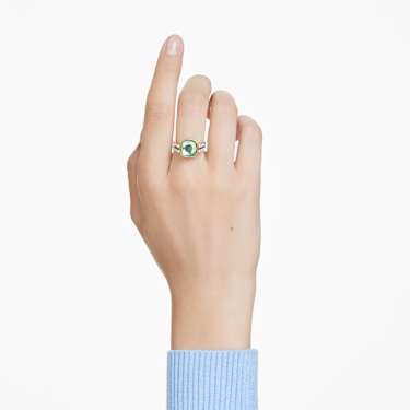 Chroma 戒指, 枕形切割, 彩色, 鍍金色色調 - Swarovski, 5706306