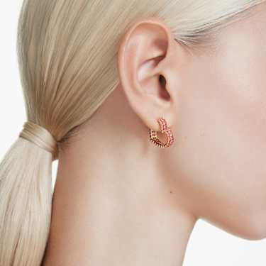 Matrix Kreolen, Baguette-Schliff, Herz, Klein, Rosa, Goldlegierungsschicht - Swarovski, 5706340