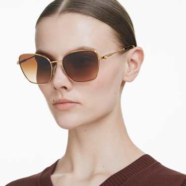 Sunglasses, Square shape, SK7029, Gold tone - Swarovski, 5706557