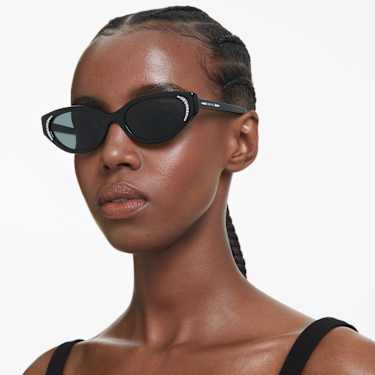Occhiali da sole, Forma Cat-eye, SK6030, Neri - Swarovski, 5706560