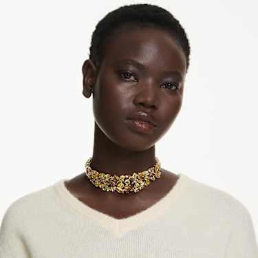 Gema Halsband, Verschiedene Schliffe, Gelb, Goldlegierungsschicht - Swarovski, 5708713