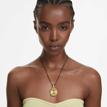 Lucent pendant, Octagon shape, Yellow, Gold-tone plated - Swarovski, 5708781