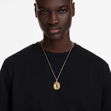 Lucent pendant, Octagon shape, Yellow, Gold-tone plated - Swarovski, 5708781
