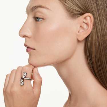 The Vienna Collection nyitott gyűrű, Madártoll, Fehér, Ruténium bevonattal - Swarovski, 5709272