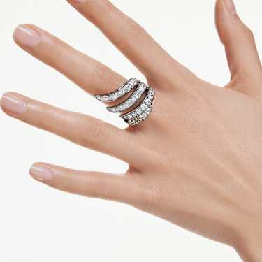 The Vienna Collection 戒指, 天鹅, 白色, 镀钌 - Swarovski, 5709285