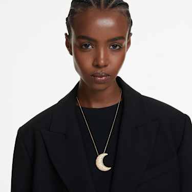 Sublima pendant, Moon, Gold tone, Gold-tone plated - Swarovski, 5710931