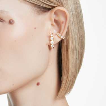 Imber 耳骨夾, 套裝 (3 個一組)，圓形切割, 白色, 鍍金（金色飾面） - Swarovski, 5711482