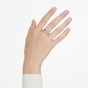 Hyperbola ring, Mixed cuts, White, Mixed metal finish - Swarovski, 5714163