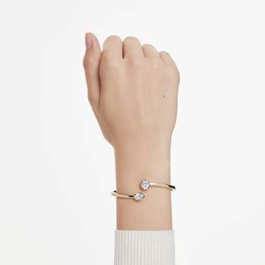 Imber 手鐲, 混合式切割, 白色, 鍍金色色調 - Swarovski, 5714315