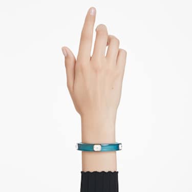 Dulcis Armreif, Oktagon-Schliff, Blau, Goldlegierungsschicht - Swarovski, 5714389
