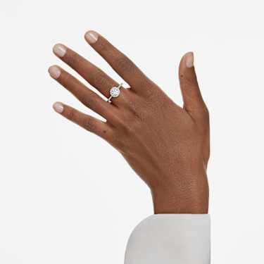 Una Angelic gyűrű, Körmetszéses, Fehér, Ezüst tónusú kivitelezés - Swarovski, 5717929