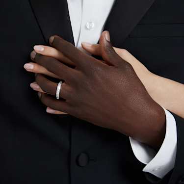 Anneau Eternity, Diamants créés en laboratoire 0,5 ct tw, Forme ronde, Or blanc 14 carats - Swarovski, 5718260