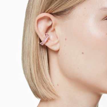 Matrix ear cuffs, Baguette cut, Rhodium plated - Swarovski, 5719140