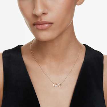 Eternity pendant, Lab-grown diamonds 0.35 ct tw, Mixed shapes, 18K yellow gold - Swarovski, 5720704