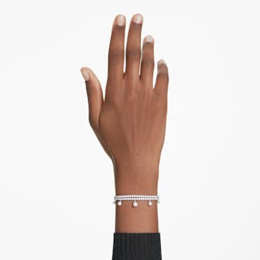 Zapestnica Ariana Grande x Swarovski, Kristalni biser, Okrogli rez, Bela, Prevleka iz rodija - Swarovski, 5720870