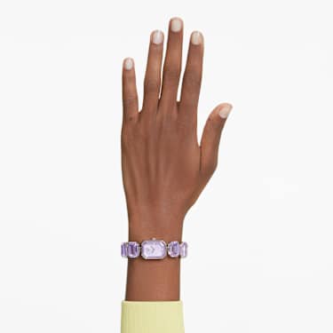 워치, 옥타곤 컷 브레이슬릿, 퍼플, 샴페인 골드 톤 피니시 - Swarovski, 5722364